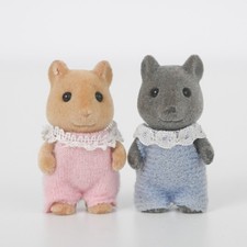 Sylvanian Thistlethorn & Meadows Mouse baby figure. Mice Vintage Calico Critters