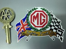MG Garland Flags & Scroll car sticker MG P T A B C ZB