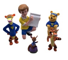 Winnie The Pooh, Tigger, Christopher Robinson, Little Roo 2-4" Figures Set of 5