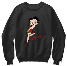 Betty Boop Sweatshirt Mens S-XXL Black  Pullover Jumper Unisex GR 20