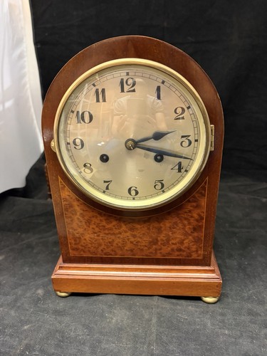 Vintage mahogany mantel clock - vintage,