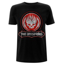 The Offspring T Shirt Skull Distressed Officially Licensed Black Mens Rock Band