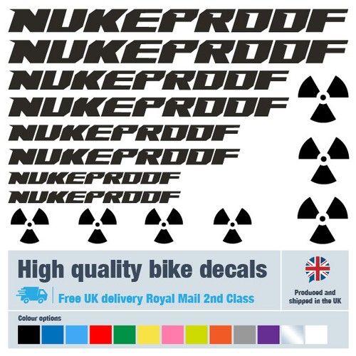 Nukeproof bike decal labels - bike,