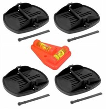 Burstner S Class 500 TS 2004 Caravan Jack Pads x4 Corner Feet & Spirit Level