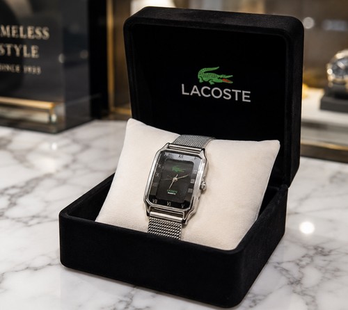 Lacoste quartz watch - lacoste, silver