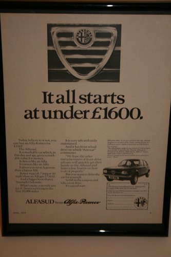 Alfa romeo sud - alfa, framed