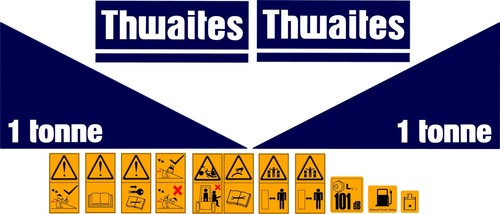 Thwaites tonne dumper decals - 1,