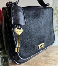 FOSSIL BAG Black leather with