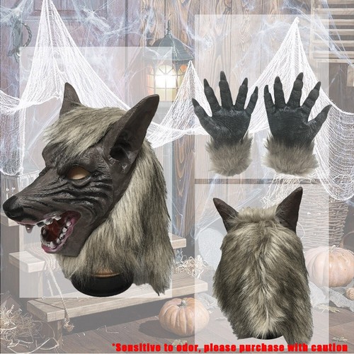 Halloween wolf head face - wolf, mask