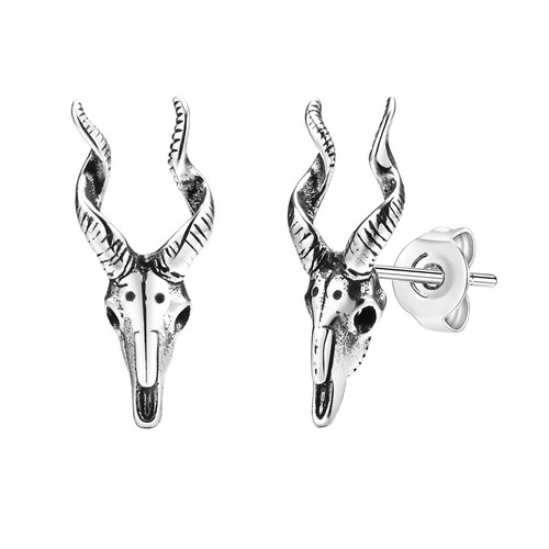 Gothic goat earrings - gothic, for
