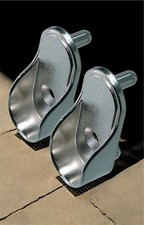 2 x Wardrobe Rail Hanging End