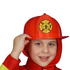 Dress Up America Firefighter Helmet - Red Color Fireman's Hat for Kids
