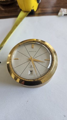 Vintage mini clock - clock, amarilis