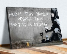BANKSY CANVAS WALL ART PRINT
