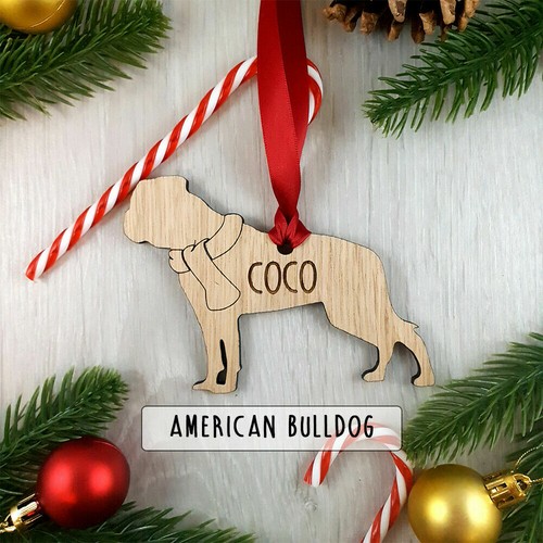 Personalised dog wooden oak - dog,
