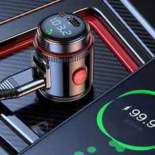 Transmitter Bluetooth USB Car Phone Charger Adapter LED Display Charging Parts