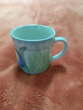 A small Highland  Stoneware  COFFEE MUG - BLUE IRIS #2