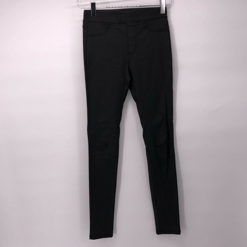 Black waxed leggings small - leggings,