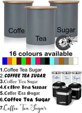 Coffee Tea Sugar Jar Labels