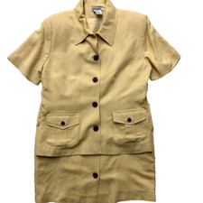 Linen Blend Skirt Suit Size10