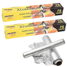 Aluminium Kitchen Tin Foil Roll 75 Metres, Alu Wrap 300mm, 450mm Food Wrap