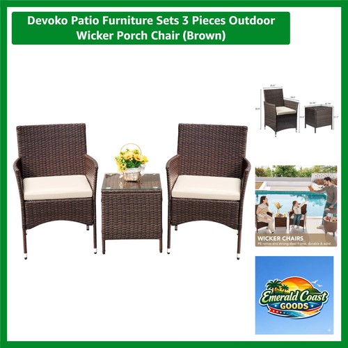 Versatile brown rattan piece - versatile, 3-piece