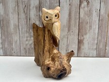 Wooden Owl Sculpture Driftwood