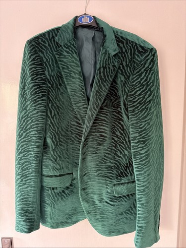 Velvet green men blazer - men’s,