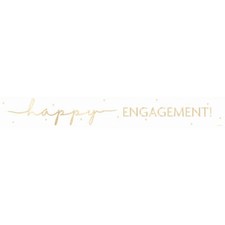 Happy engagement foil banner - engagement,