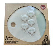 Jamie Oliver Ceramic Cheeseboard And 5 Cheese Markers