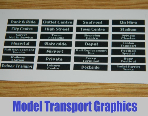 Digital destination decals bus - decals,