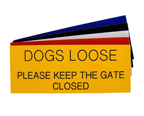 Engraved plaque dogs loose - dogs,