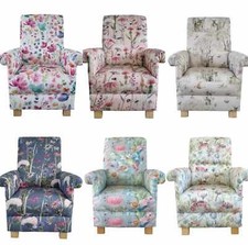 Adult Armchairs Voyage Fabric Chairs Accent Floral Statement Nursery Small Pink