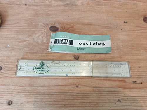Vintage slide rule faber - slide, by