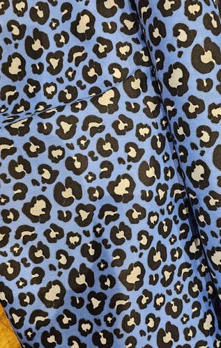 Blue leopard print - blue, poly