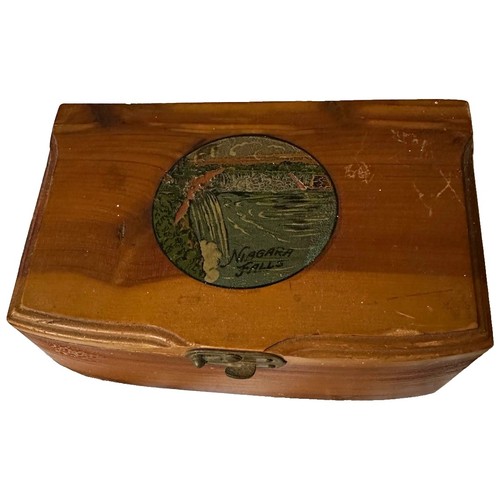 Antique wood niagara falls - wood,