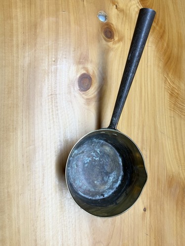 Antique brass jam pan with - antique,