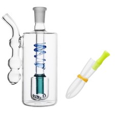 Small Glass Bong 10mm Smoking Glass Water Pipe with S bowl and Silicone Hose