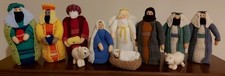 Hand knitted nativity set mary - hand,