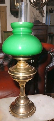 Antique edwardian brass oil - brass,
