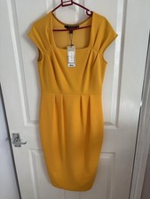 Lipsy Smart Yellow Dress NWT