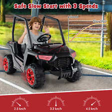 Ride on Jeep Car 12V Kids Ride on Truck Car with 4-Wheel Suspension-Black
