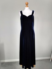Vintage Dark Blue Velvet Long