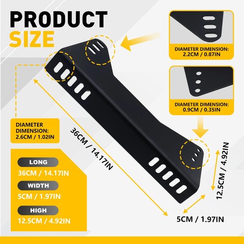 Black steel seat side - 4x,