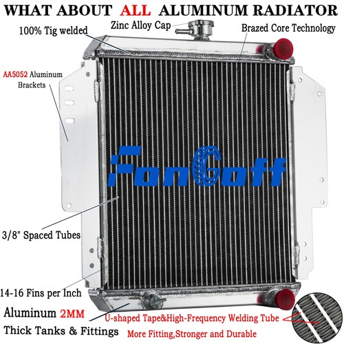 2row aluminum radiator - radiator, fits