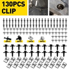 130PCS Car Screw Body Fender Bumper U Nut Clips Fastener For BMW F10 E46 E92 E90