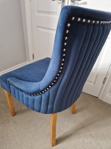Blue solid upholstered dining - blue,