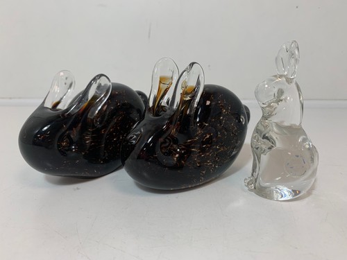 Wedgwood glass rabbit - glass,