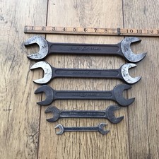 5 Vintage Snail Brand Spanners 32 To 10 mm Metric.