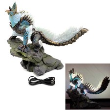 Monster Hunter Zinogre Thunder Wolf Action Figure Model LED Light Up Statue Toy